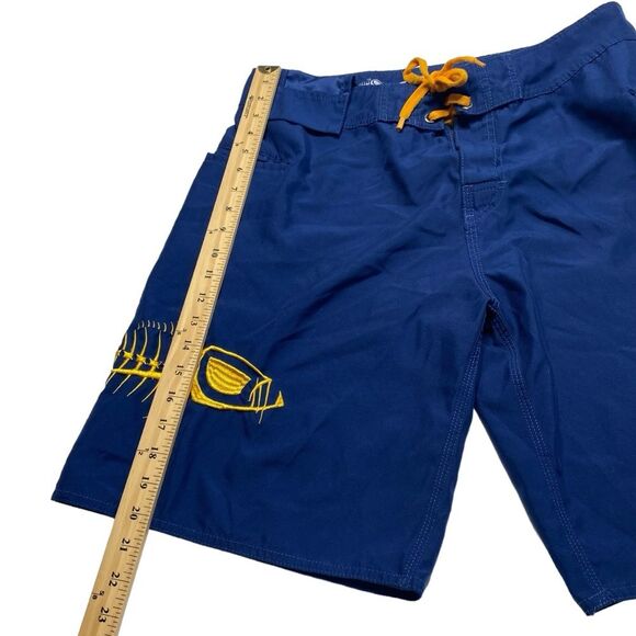 Tormenter Fish Skeleton Board Shorts Blue Men’s Sz 34 - Picture 12 of 14